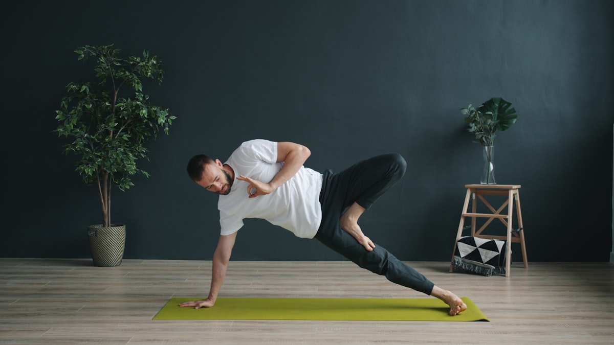 Man doing pelvic floor exercise